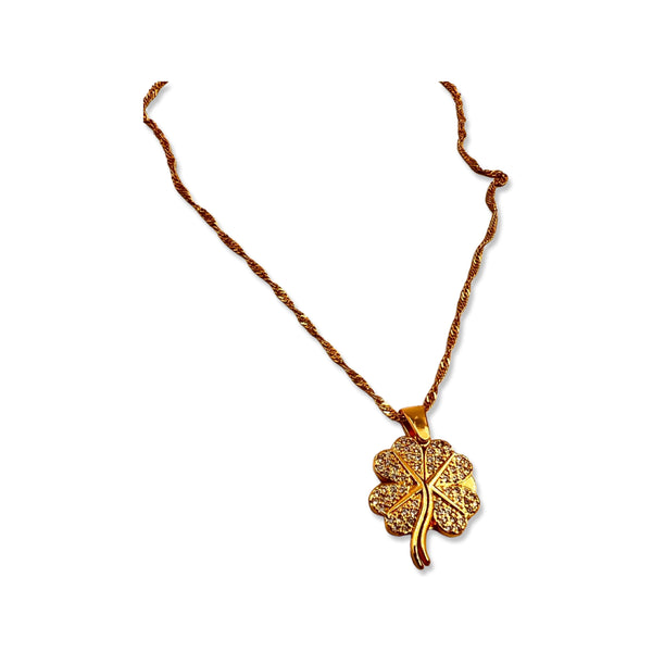 Custom Luck Locket Name Engraving Gold Plated - STLESS