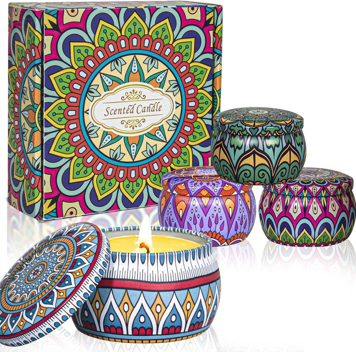Diwali Matka Shaped Tin Box Tea Light Candles