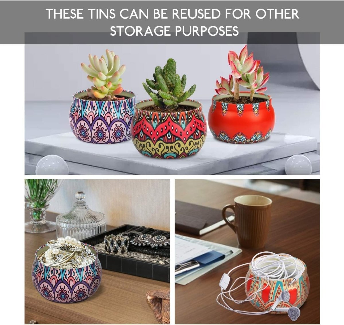 Diwali Matka Shaped Tin Box Tea Light Candles