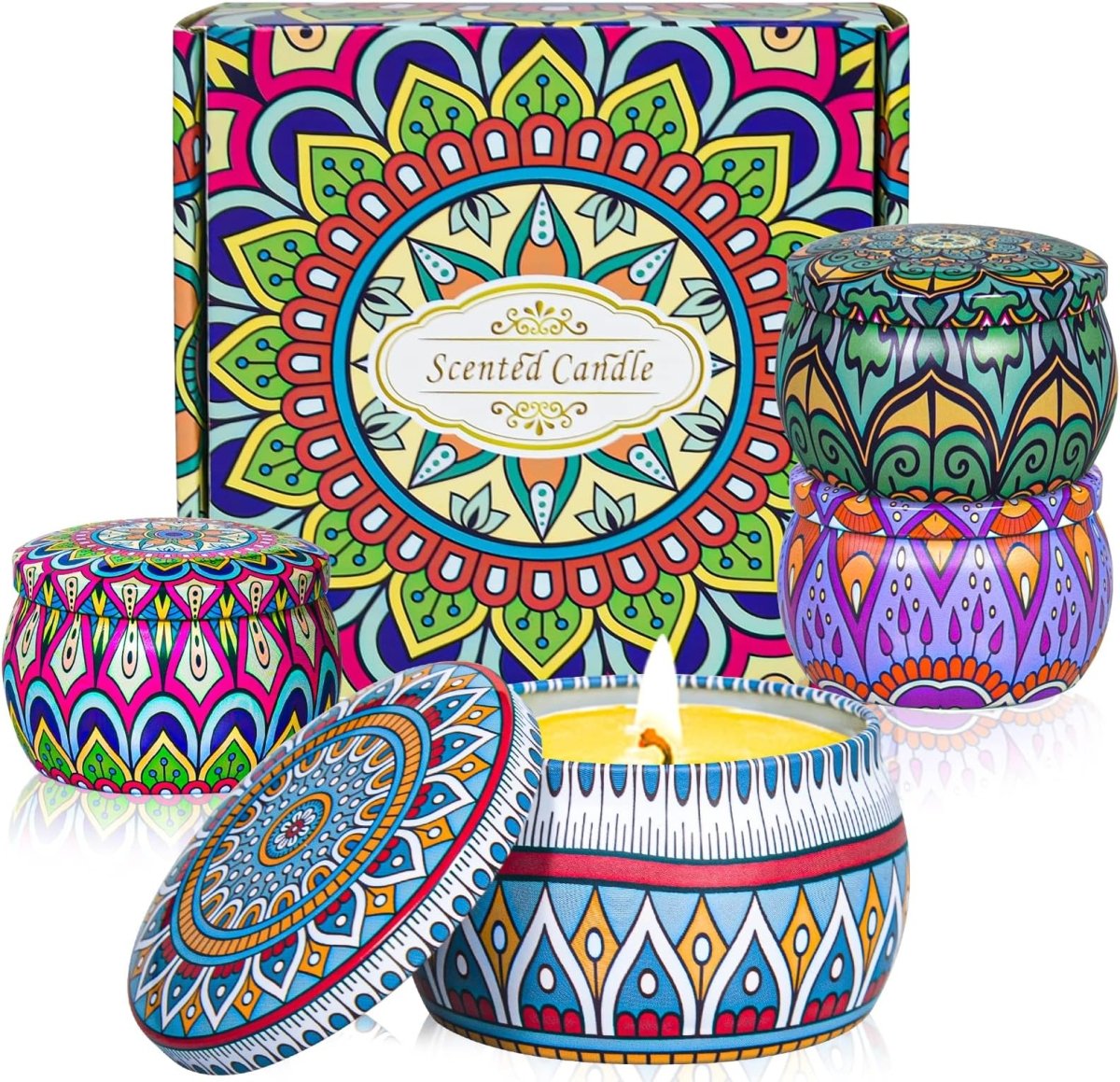 Diwali Matka Shaped Tin Box Tea Light Candles