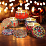 Diwali Matka Shaped Tin Box Tea Light Candles