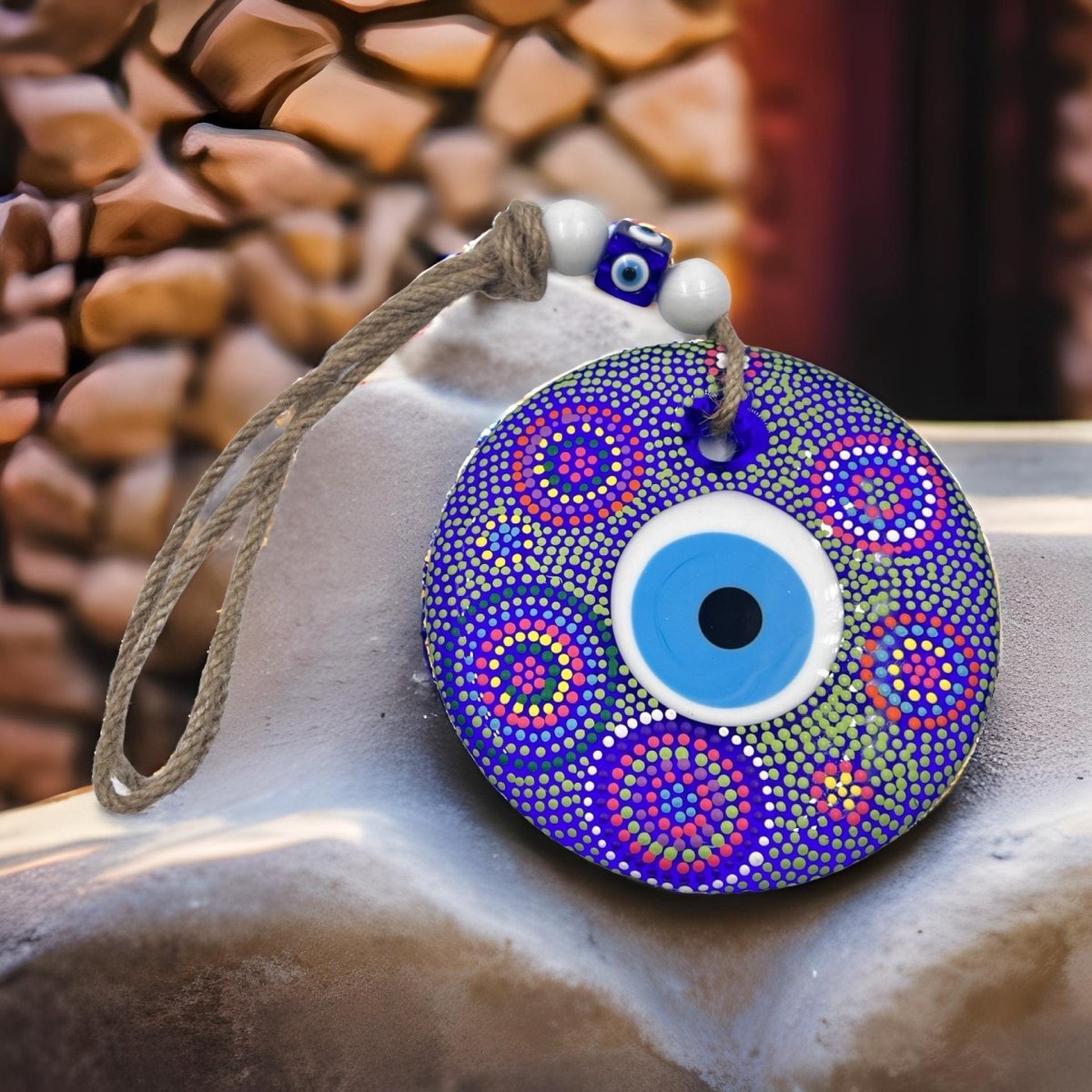 Evil Eye Glass Purple