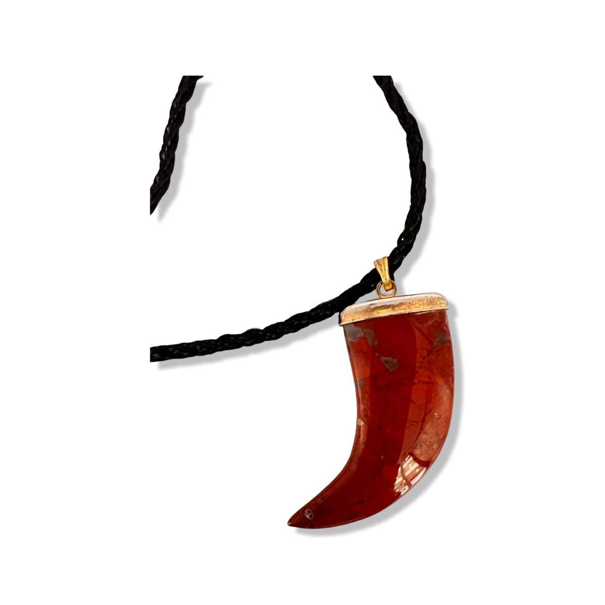Gemstone Agate Wolf Fang Necklace