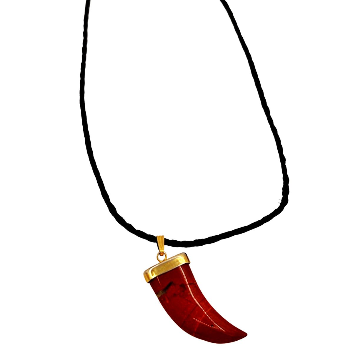 Gemstone Agate Wolf Fang Necklace
