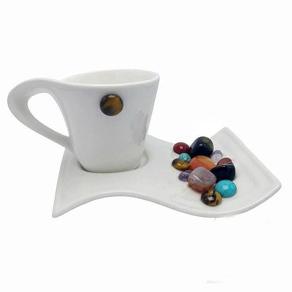 Gemstones Porcelain Turkish Coffee Cup - STLESS