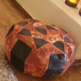 Genuine Leather Pouf Cushion