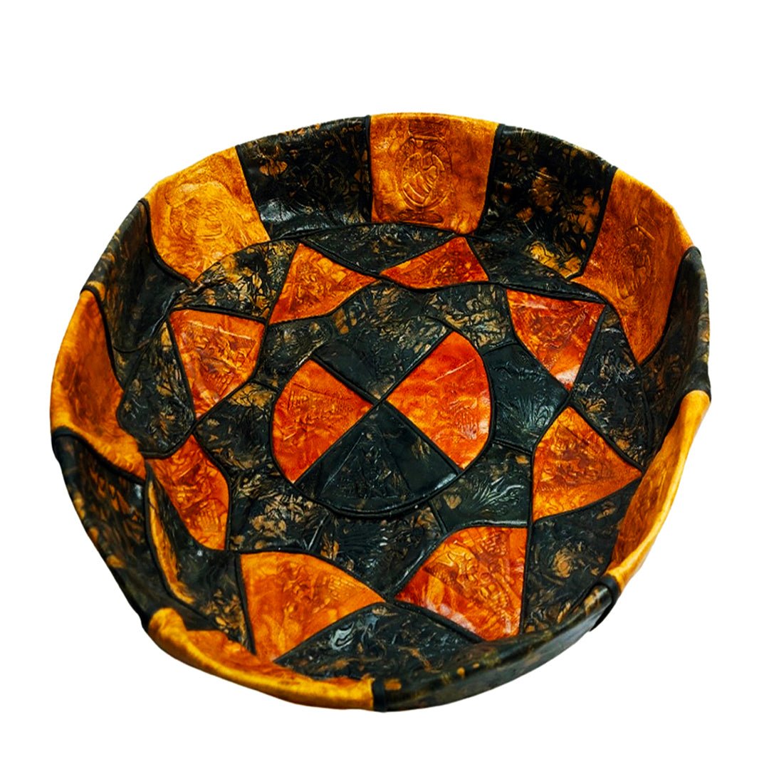 Genuine Leather Pouf Cushion