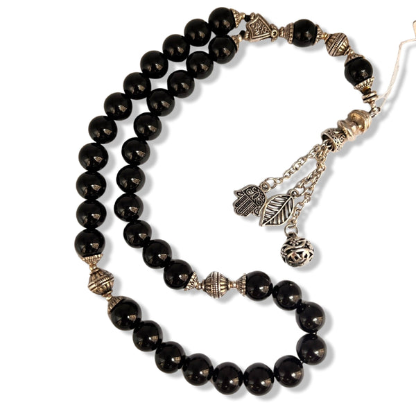 Genuine Onyx Stone Worry Beads Prayer Beads - STLESS