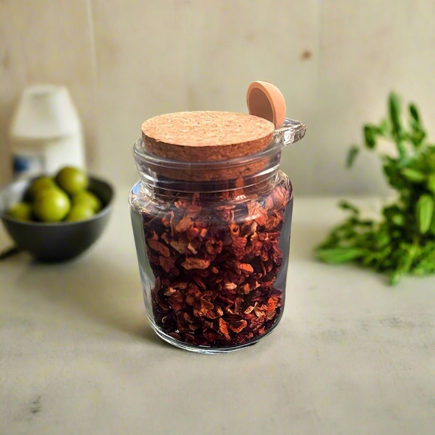 Glass Container with Lid and Wooden Spoon