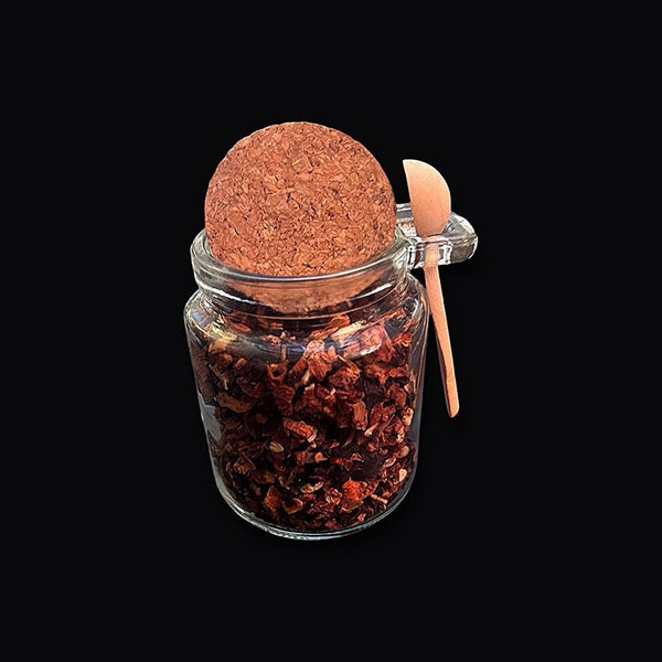 Glass Container with Lid and Wooden Spoon