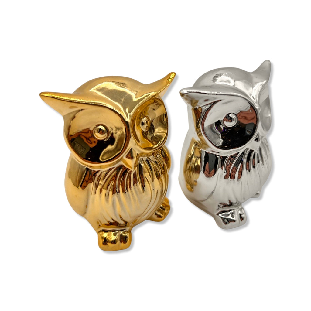 Golden / Silver Owl Small Decor Stress