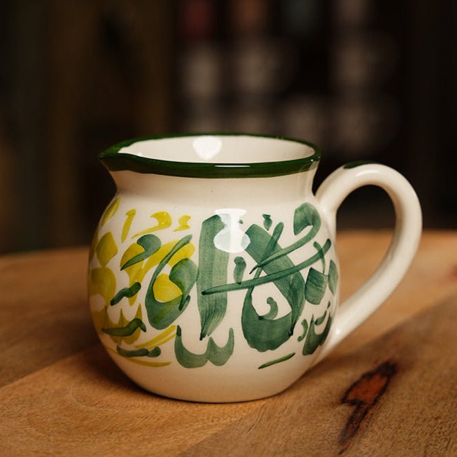 Green Ceramic Pottery Set Handmade in Jordan