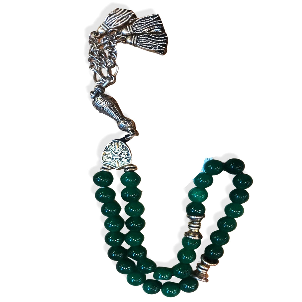 Green Stone Worry Beads Prayer Beads Stress