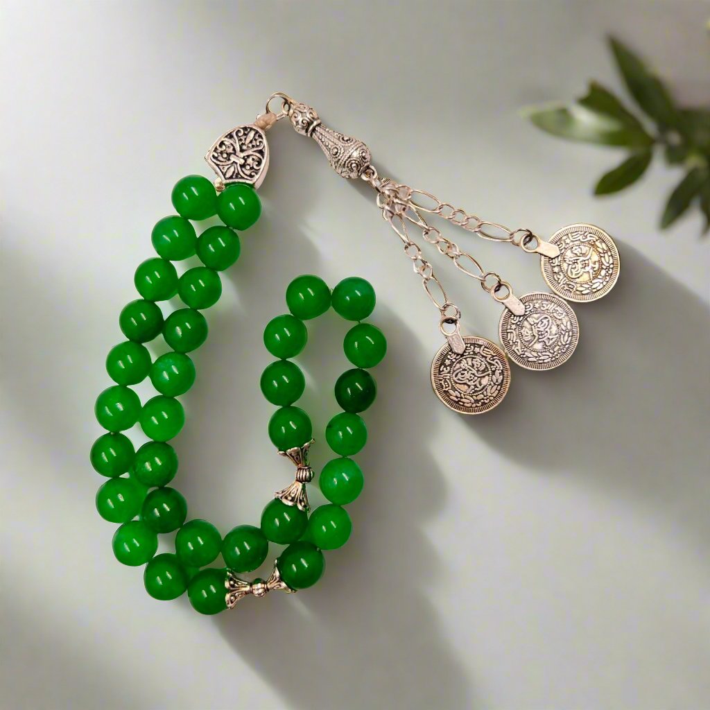 Green Stones Worry Beads Prayer Beads - STLESS