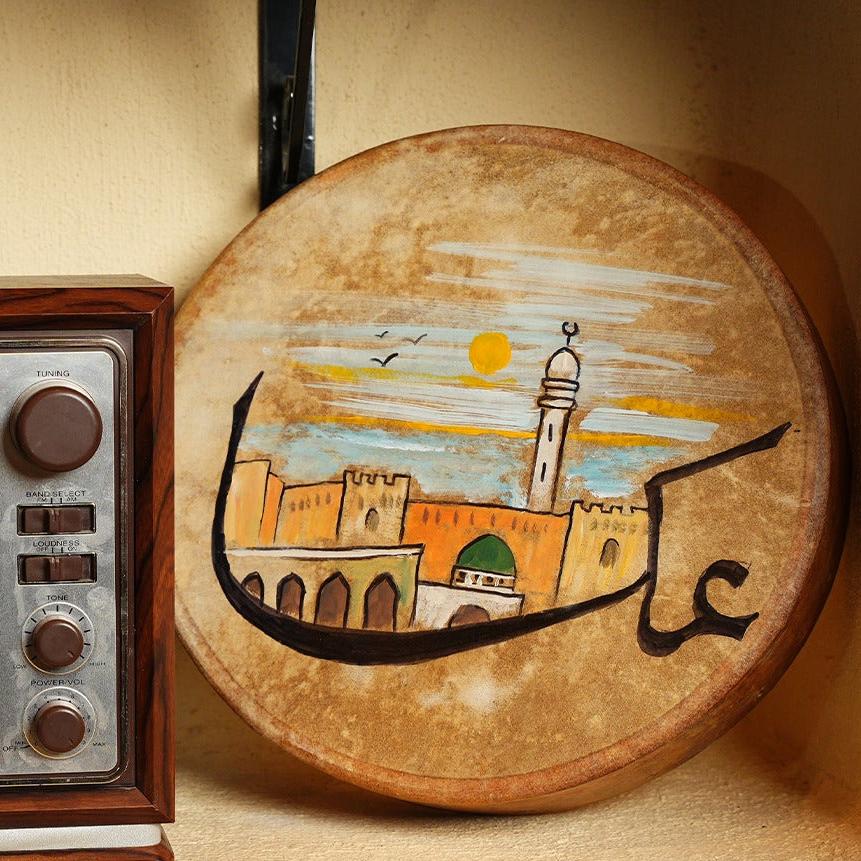 Handcrafted Daf Drum Goat and Wood Daff Akka عكا