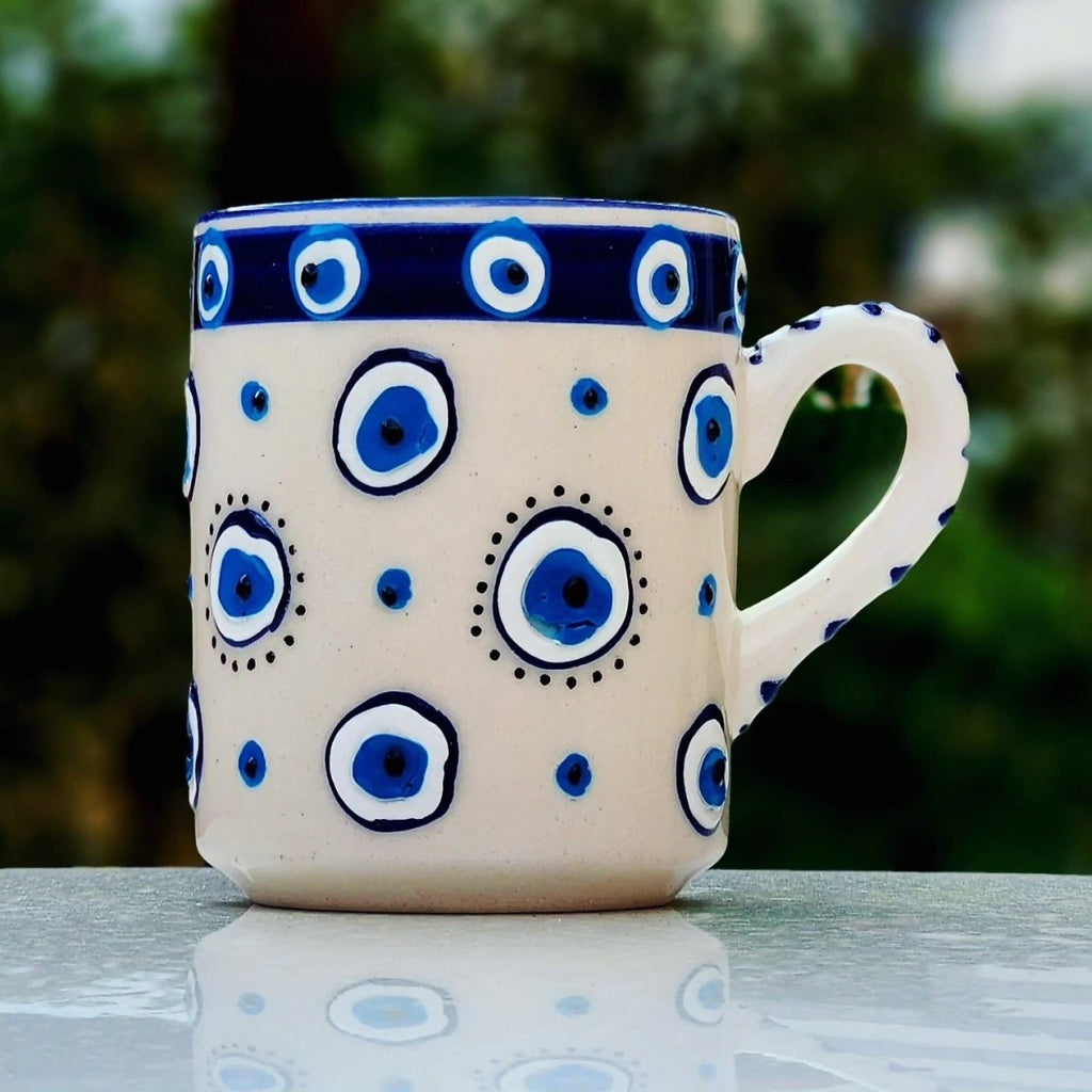 Handmade Ceramic Blue Eye Mug