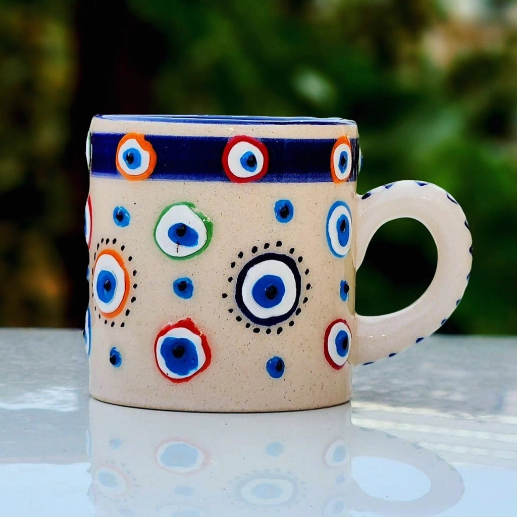 Handmade Ceramic Blue Eye Mug