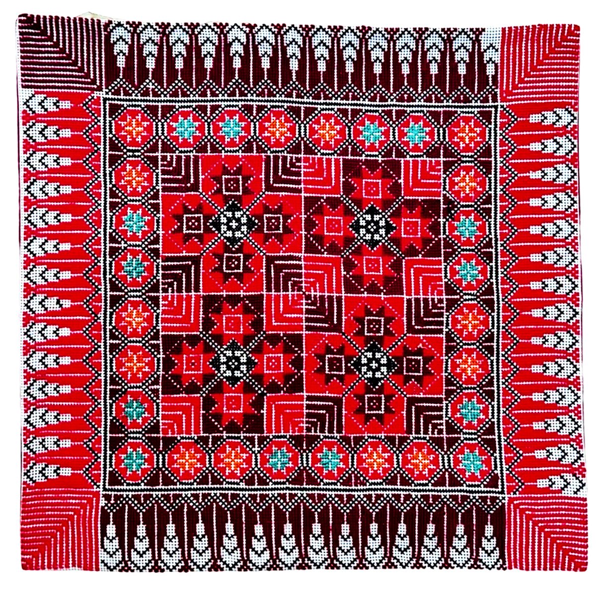 Handmade Embroidery Cushion Cover Red