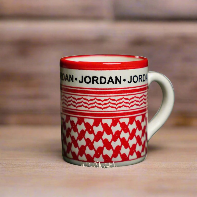 Hatta Cup Kuffiyeh Jordan الاردن Mug - كاسة حطة سيراميك