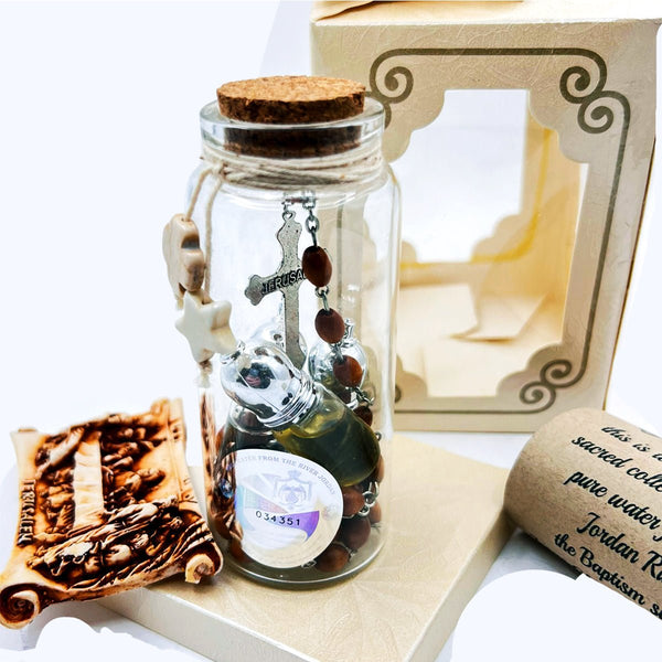 Holy Set With Rosary and Magnet Holy Water, Soil, Oil - STLESS