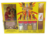 Holy Water Soil Oil Set Candle Icon Cross Jerusalem Incense Land Wood Blessed