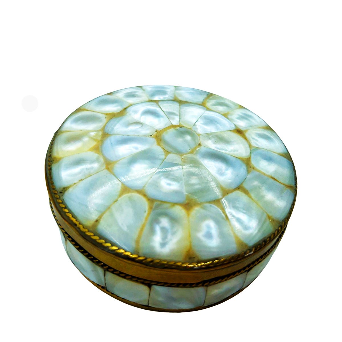 Incense Box Brass With Mother of Pearl