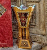 Incense Holder Bakhoor Oud Syrian Wooden Arabian Incense Mabkhara