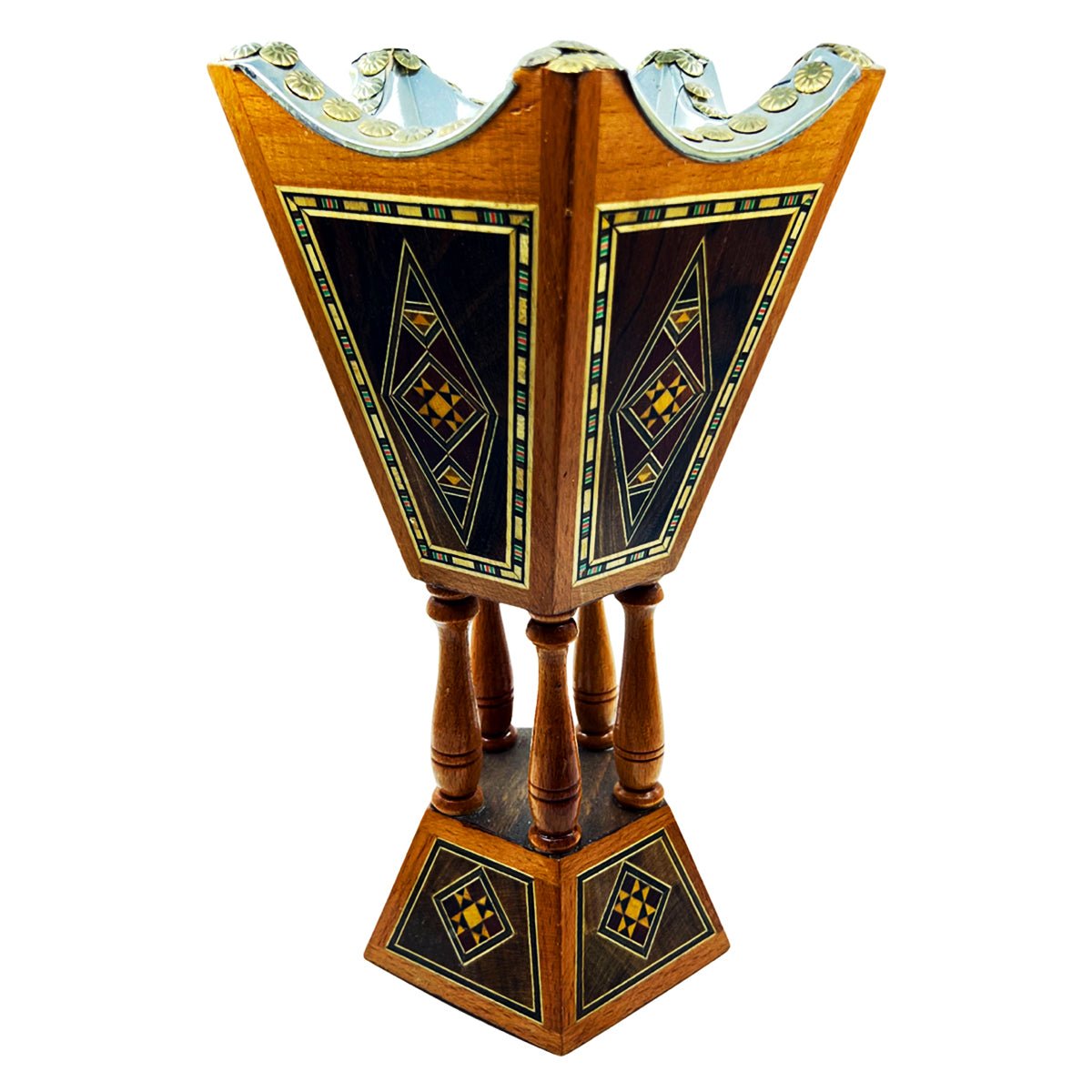 Incense Holder Bakhoor Oud Syrian Wooden Arabian Incense Mabkhara