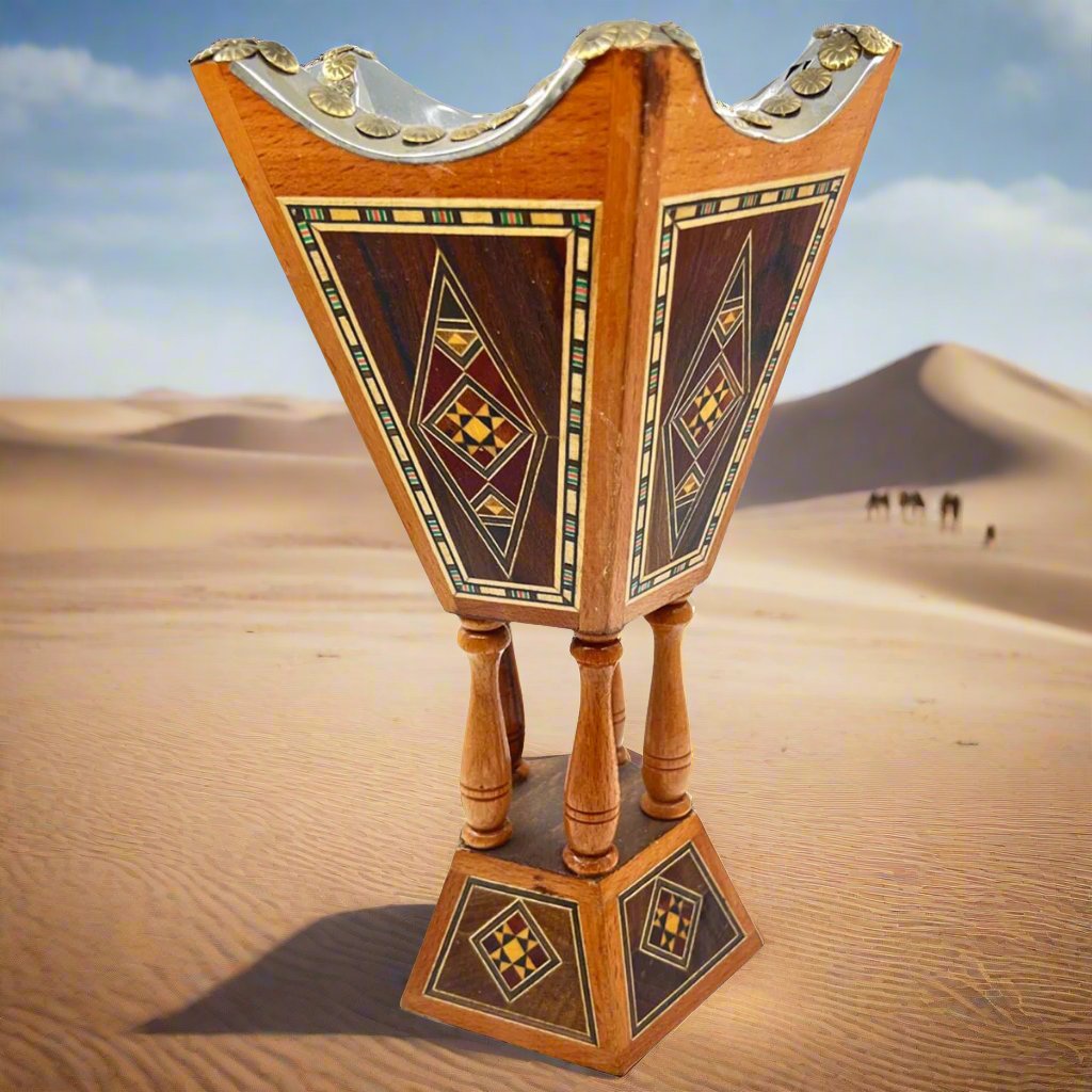 Incense Holder Bakhoor Oud Syrian Wooden Arabian Incense Mabkhara