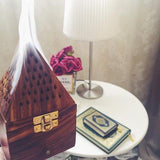 Incense Holder Handmade Wooden Pyramid Box