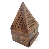 Incense Holder Handmade Wooden Pyramid Box