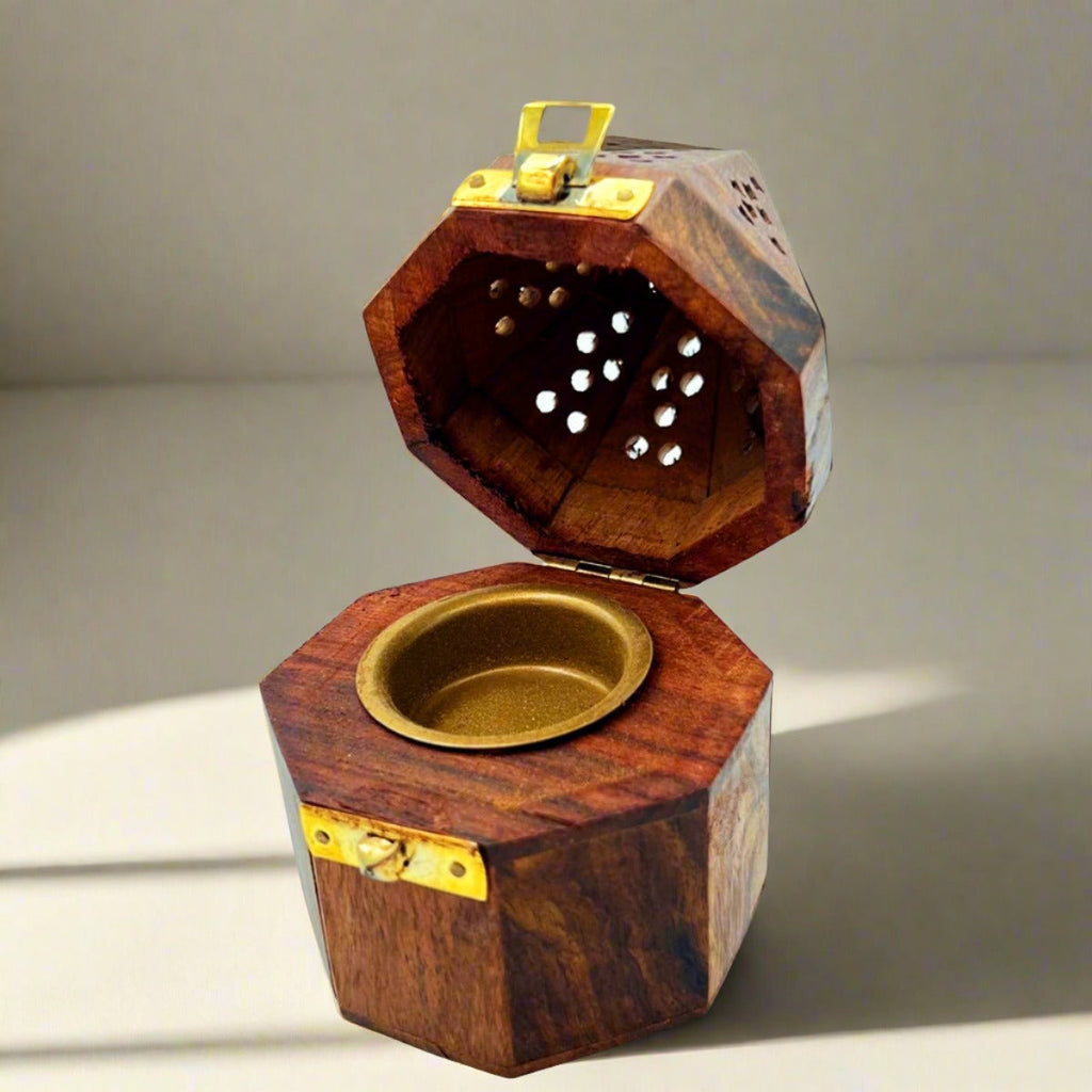 Incense Holder Pyramid Box Handmade Wooden - STLESS