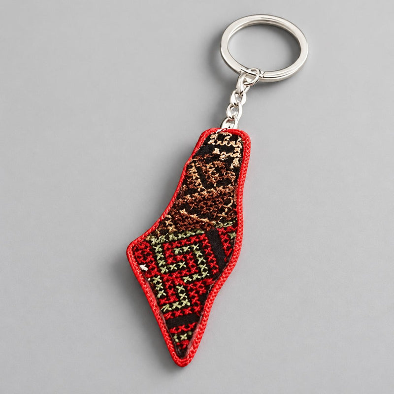 Keychain Embroidered Palestinian Map Keychain
