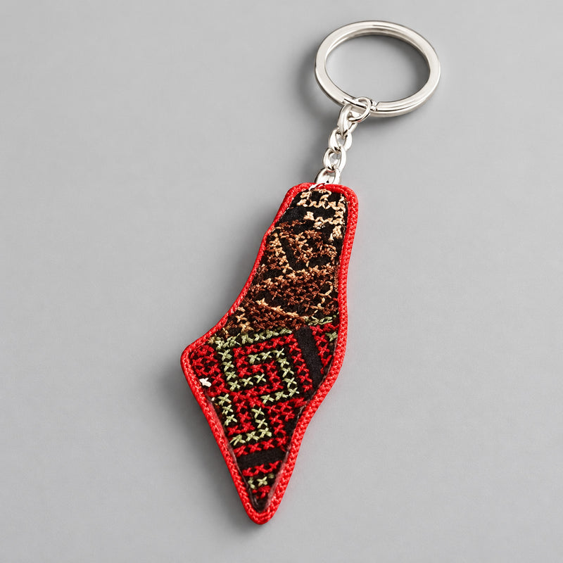 Keychain Embroidered Palestinian Map Keychain