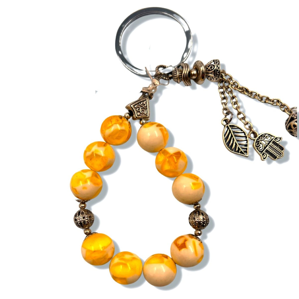 Keychain Prayer Beads Amber