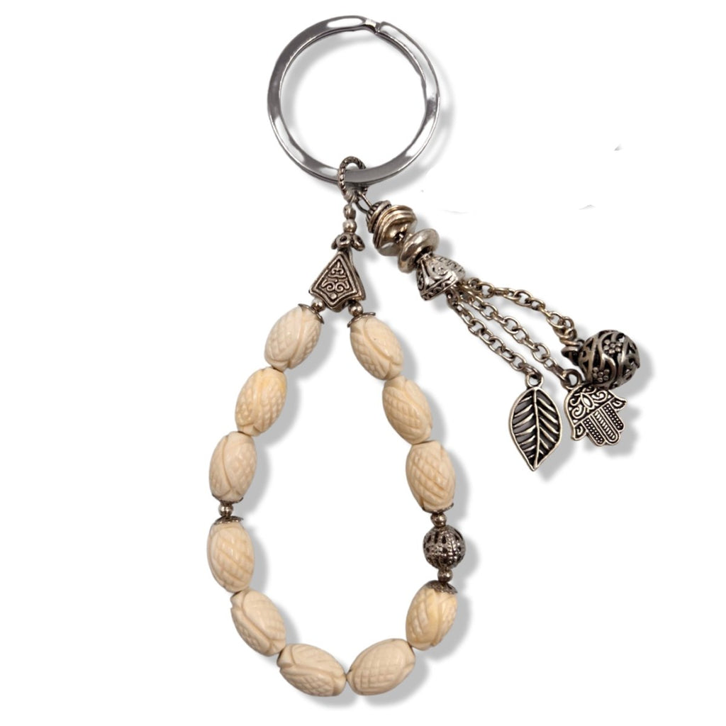 Keychain Prayer Beads White