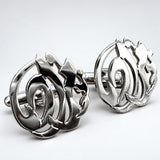 Kinz Customized High Quality Sterling Silver Cufflinks Rhodium Vermeil - Arabic or English