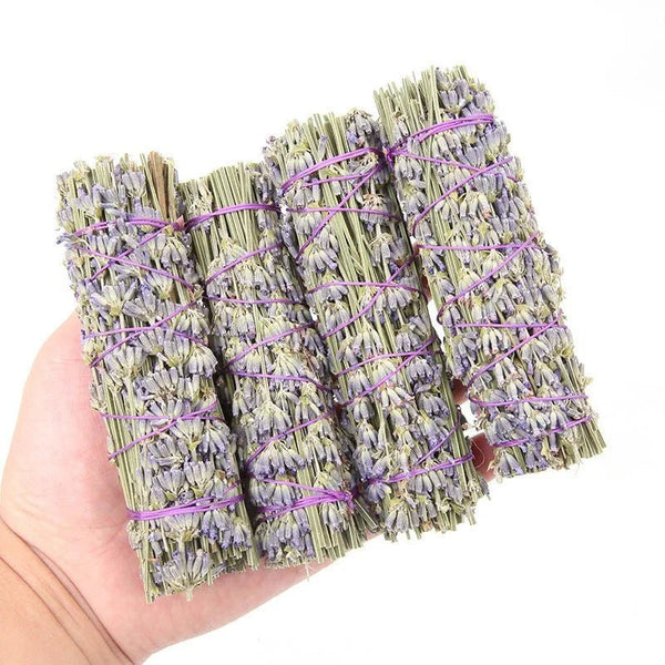 Lavender Flower Smudge Stick Natural Dried Flower Lavender Stick Aromatherapy Stick For Home Cleansing Negative Energy Clearing