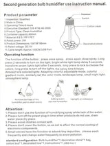 Ledbulb Lamp Humidifier Air Humidifier Bulb at Night