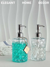 Luxury Glass Soap Dispenser with Stainless Steel Pump