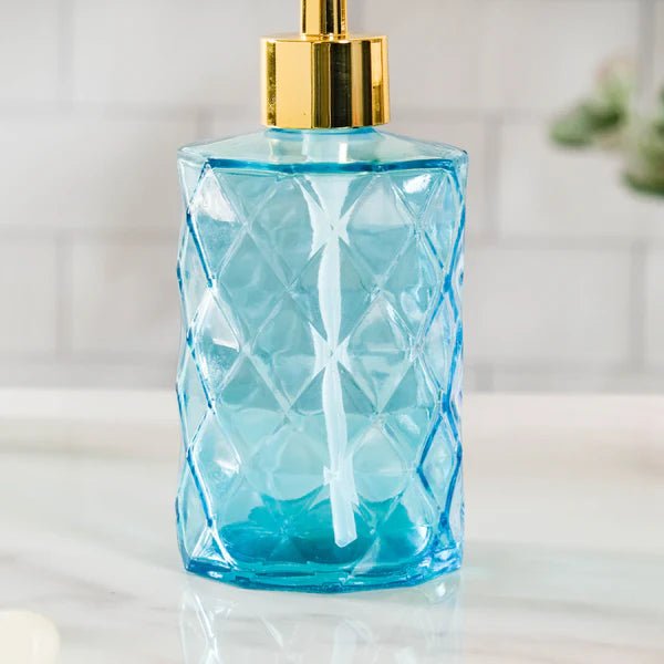 Luxury Glass Soap Dispenser with Stainless Steel Pump