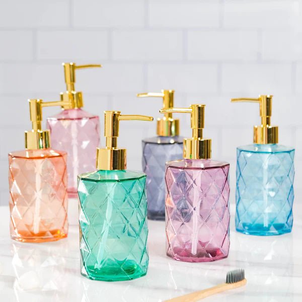 Luxury Glass Soap Dispenser with Stainless Steel Pump