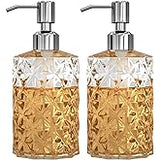 Luxury Glass Soap Dispenser with Stainless Steel Pump