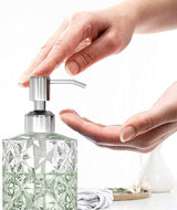 Luxury Glass Soap Dispenser with Stainless Steel Pump