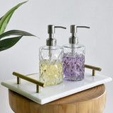 Luxury Glass Soap Dispenser with Stainless Steel Pump