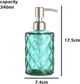Luxury Glass Soap Dispenser with Stainless Steel Pump