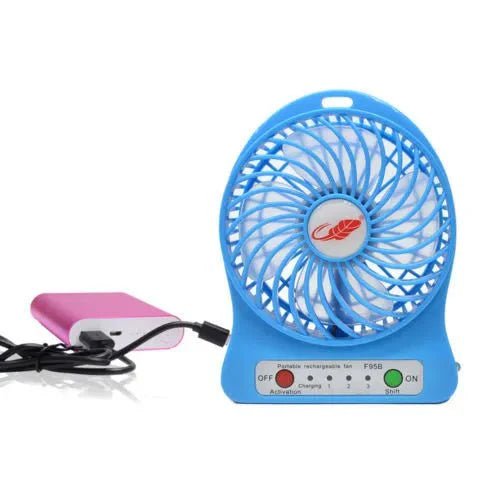 MINI FAN RECHARGEABLE 3 MODE PORTABLE USB LITHIUM BATTERY