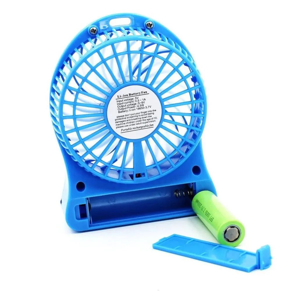 MINI FAN RECHARGEABLE 3 MODE PORTABLE USB LITHIUM BATTERY