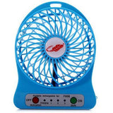 MINI FAN RECHARGEABLE 3 MODE PORTABLE USB LITHIUM BATTERY
