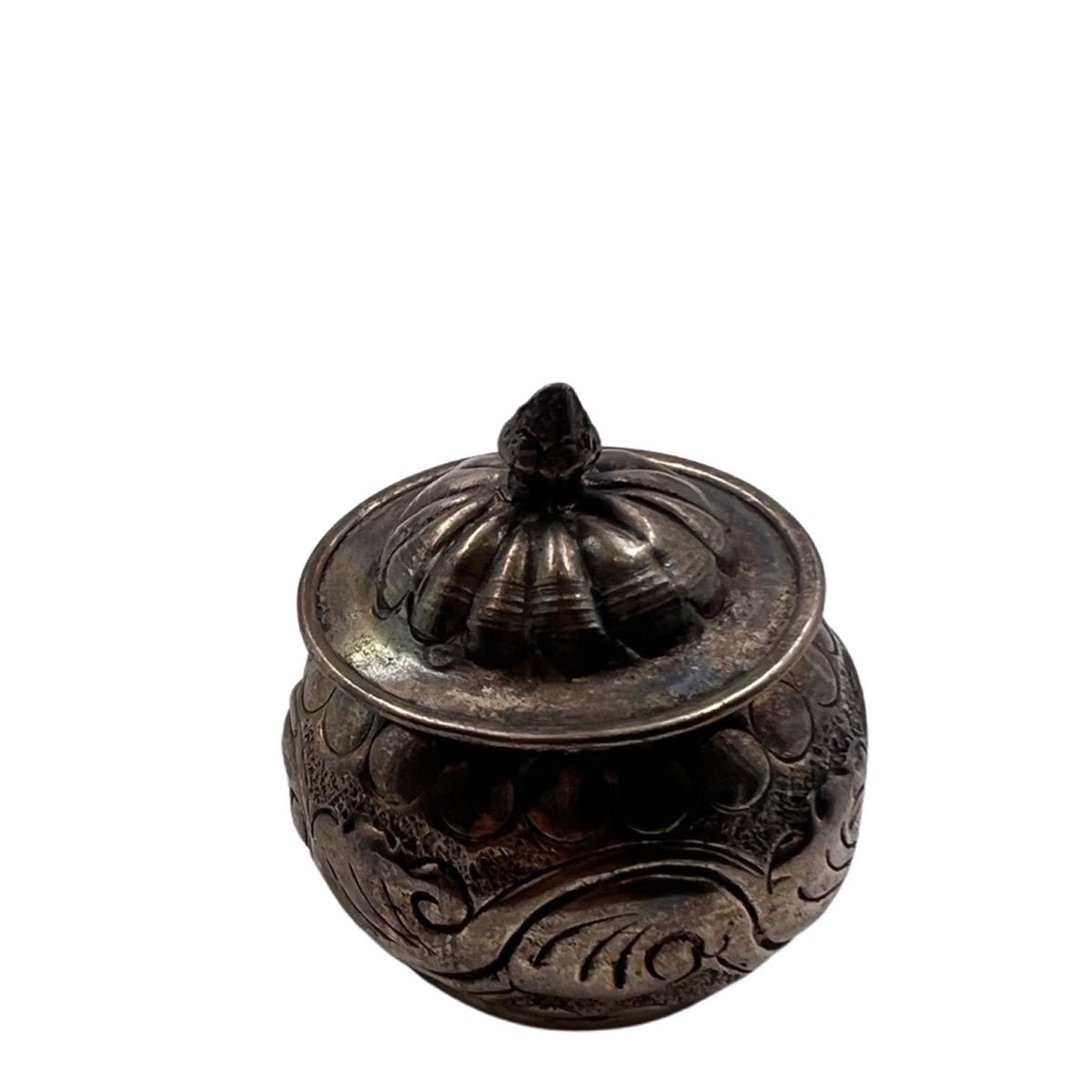Mini Incense Box White Metal